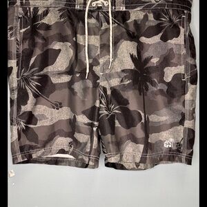 Caribbean Joe Gray and Black Board Shorts with Urban Camo 066